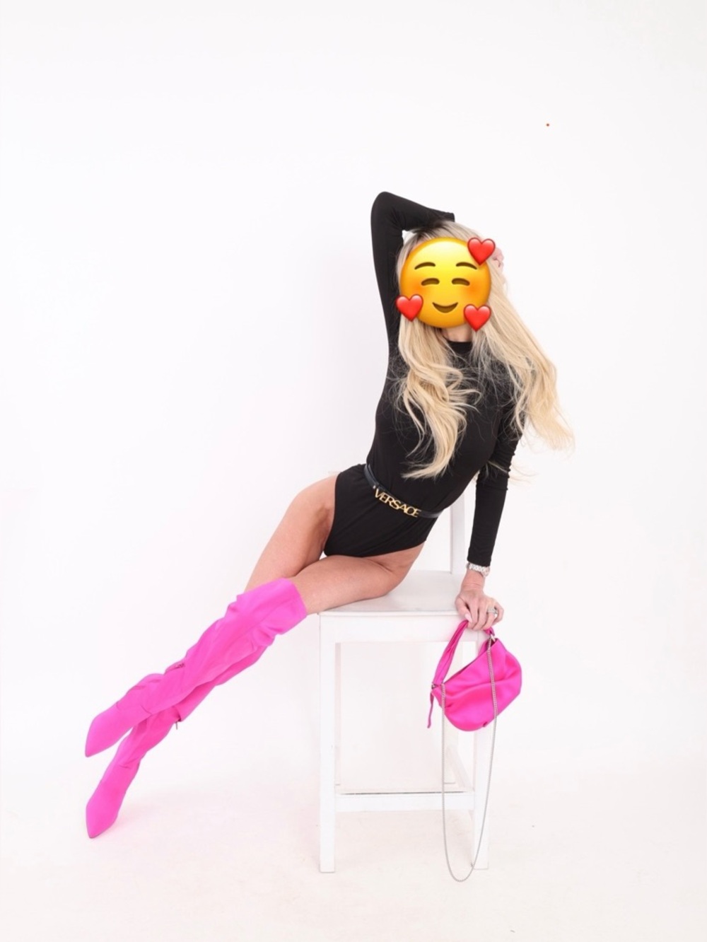 Hot Pink Knee High Boots. Size 8. Brand unknown. New without tags.